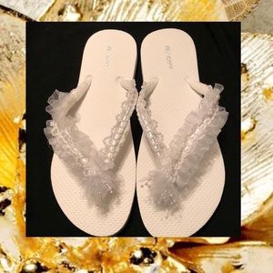 Embellished Wedding Flip Flops